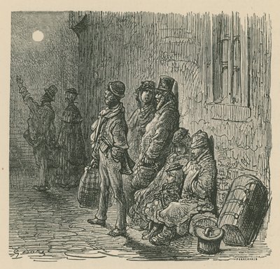 Een scène uit het Londense leven door Gustave Dore